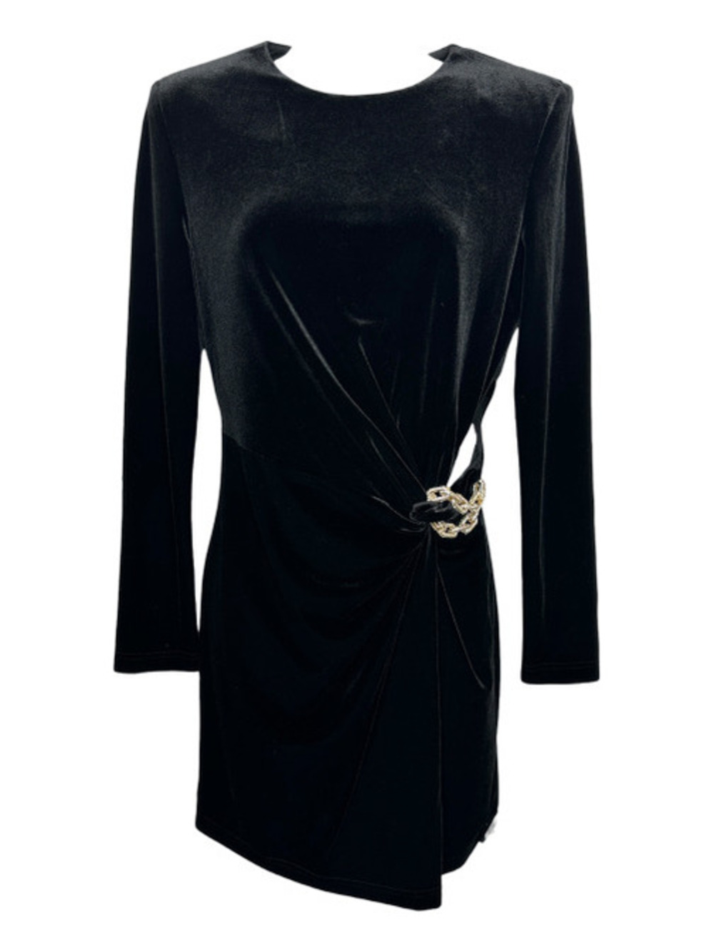 Self-Portrait Black Velvet Embellished Mini Dress NWT